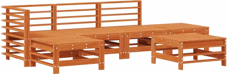 Set Lounge da Giardino 5 pcs Marrone Cerato