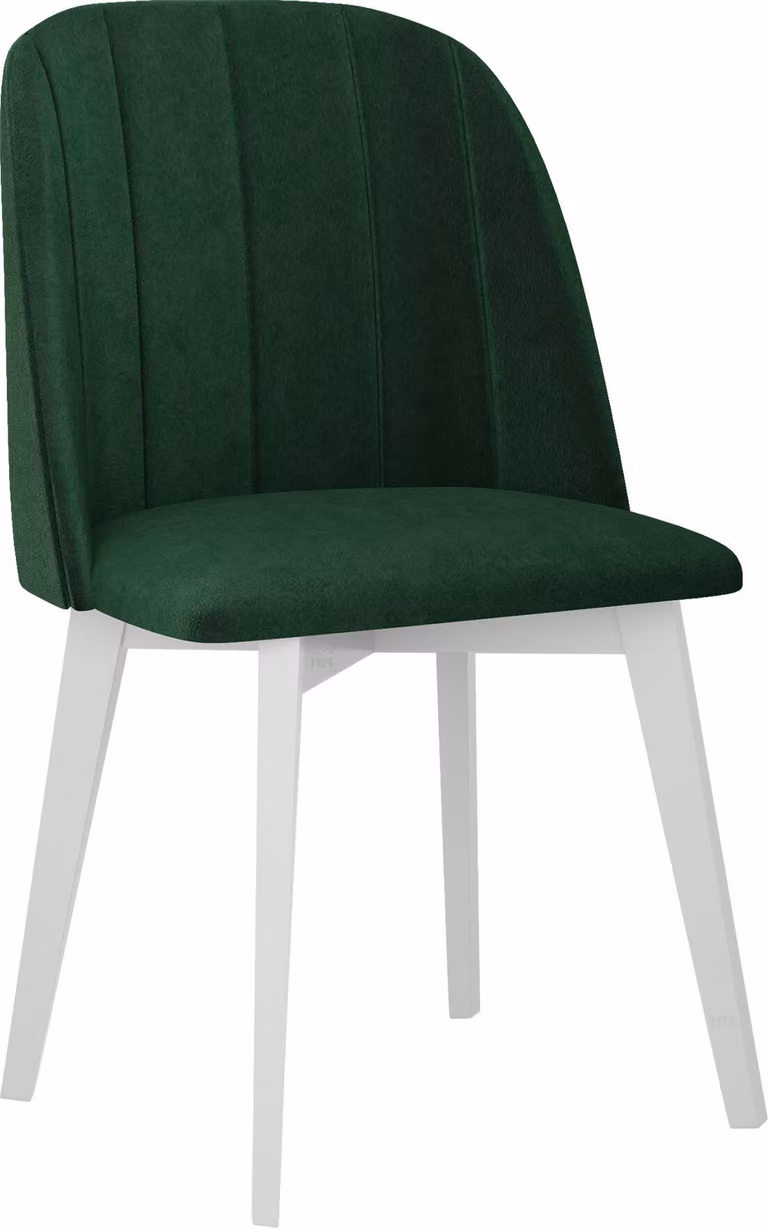 Sedia da pranzo imbottita AFTON 3 - bianco / verde