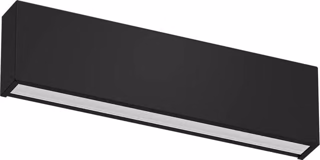 Applique LED Linea Light Box Monoemissione Nera Dimmabile con Luce Up and Down