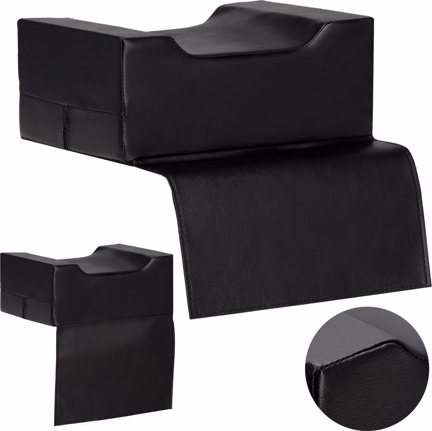 Seggiolino per bambini per poltrona da parrucchiere Nero Pouf per il salone