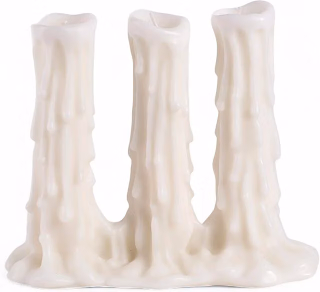 Set di 3 candele Melt-D di Seletti in ceramica bianca con design moderno e astratto