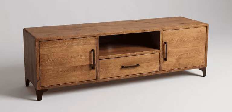 Mobile TV in legno, stile vintage, design industriale, ideale per l'arredamento del soggiorno