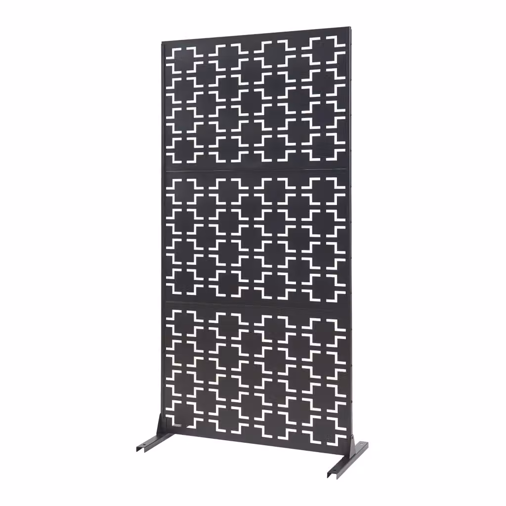 Pannello Divisorio Aaskis casa.pro in Acciaio Traforato Nero L: 100 cm, H: 200 cm – 2