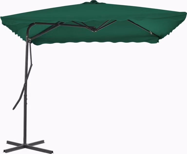 Maison Exclusive - Ombrellone con palo in acciaio 250x250 cm Verde