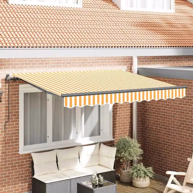 Tenda retrattile Giallo 250 x 200 cm Tessuto 3329364