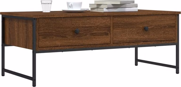 Maison Exclusive - Tavolino marrone effetto rovere 101x49x39,5 cm Materiale ligneo