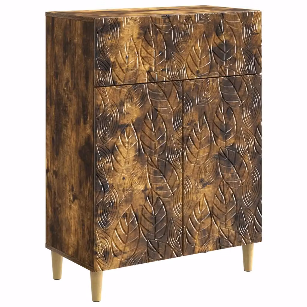 Credenza Buffet Madia in Legno Ingegnerizzato Rovere Fumo L: 66 cm, P: 34,5 cm, H: 90 cm – 2