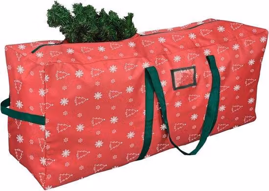 Borsa per il trasporto dell'albero di Natale - Impermeabile, in tessuto Oxford 600D, colore rosso - Taglia XL, adatta per alberi di Natale di 9 piedi