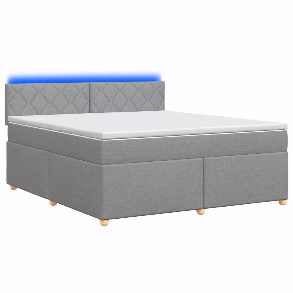 Letto box spring ibrido vidaXL con materasso a molle insacchettate e base contenitore, Grigio, L/P: 180 x 200 cm – 2