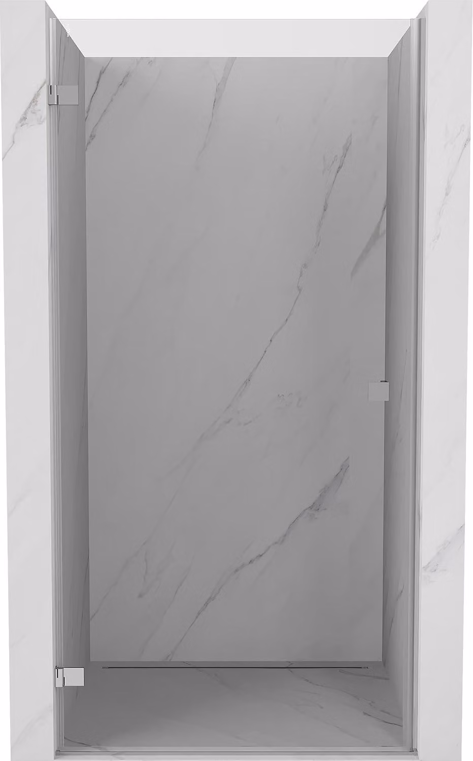 Mexen Lunar-B porta doccia a battente sinistra 100 cm, trasparente, cromo - 832-100-000-01-00-L