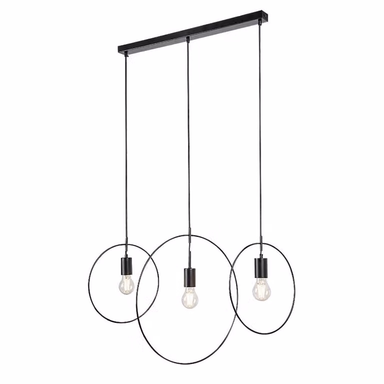 Rabalux 72019 Lampada a sospensione 3 spot Dilara, E27, nero, industriale
