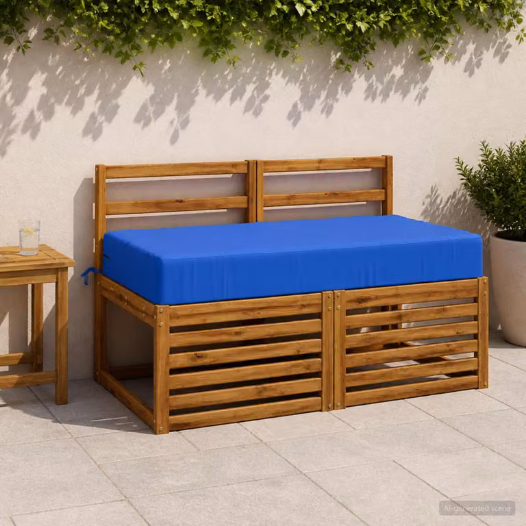 vidaXL Cuscino per la seduta SOEST Blu, Rettangolare, 60 x 60 x 15 cm