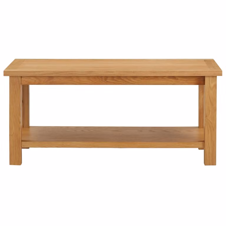 Tavolino da Salotto 90x45x40 cm in Legno Massello di Rovere