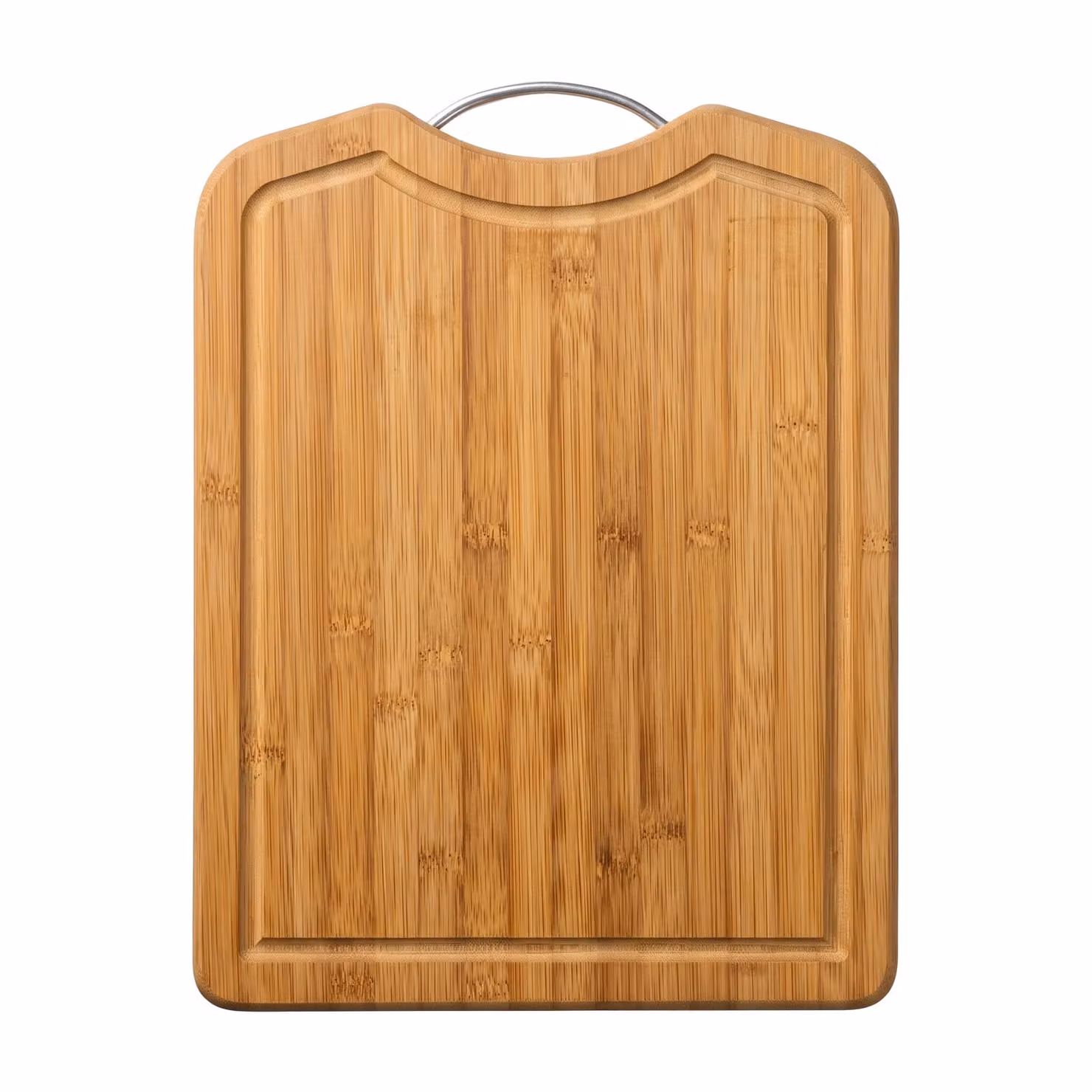 Tagliere rettangolare in bamboo Gusto Casa marrone con scanalatura e manico L: 39 cm, P: 30 cm
