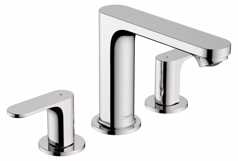 Miscelatore monocomando per lavabo, con tre fori, finitura cromata, portata d'acqua di 1,2 galloni al minuto, altezza di 8 pollici
