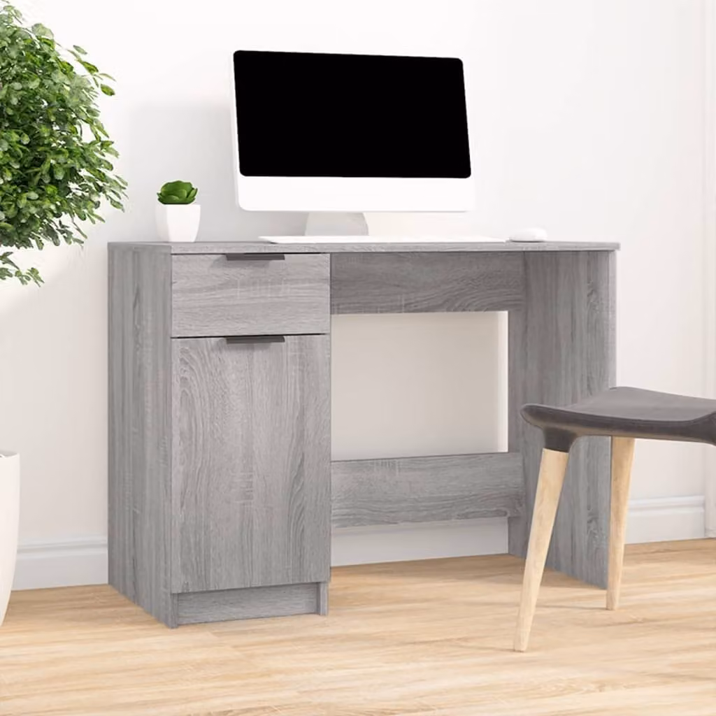 Maison Exclusive - Scrivania Grigio Sonoma 100x50x75 cm Materiale ligneo