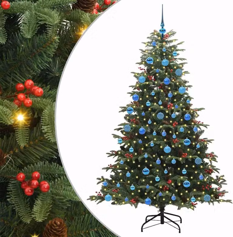 Albero di Natale artificiale con 300 LED Verde 180 cm