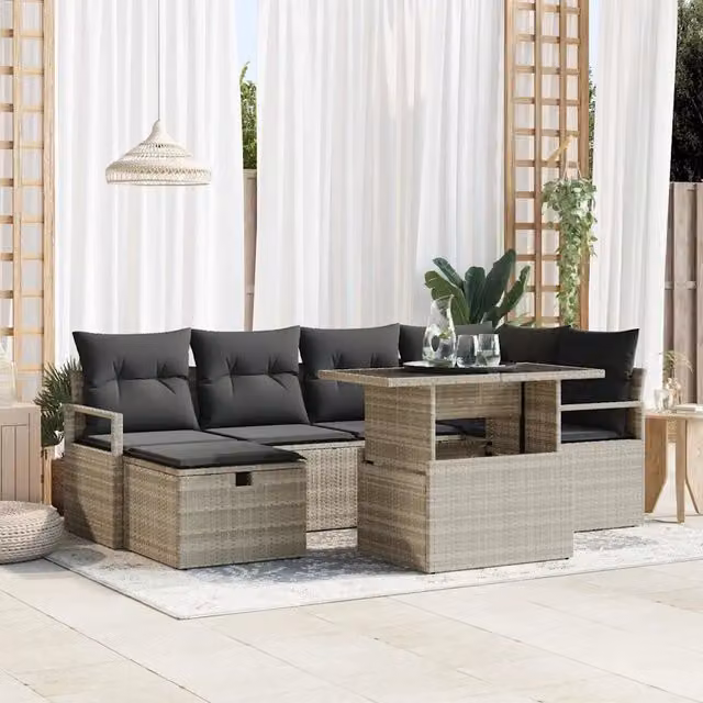 Set Divano da Giardino 11 pz polyrattan 3359799