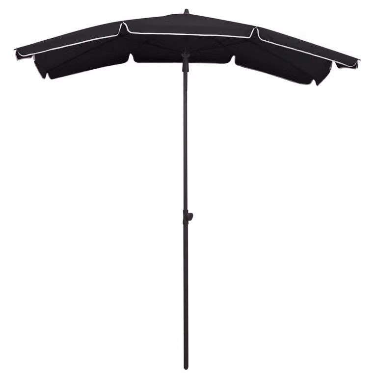 vidaXL Ombrellone con palo 200x130 cm nero