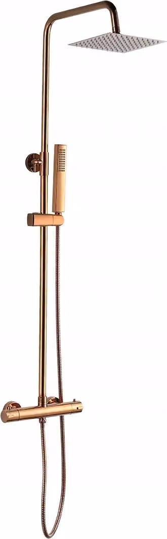 Colonna Doccia Pola Con Miscelatore Termostatico In Oro Rosa