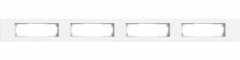 Cornice di copertura Gira 4f Gira Esprit in alluminio bianco puro (laccato) 0214407