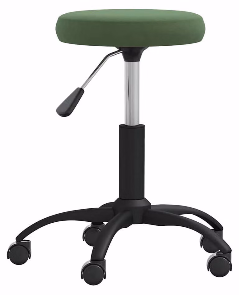 Sedia da pranzo in velluto, verde scuro, regolabile