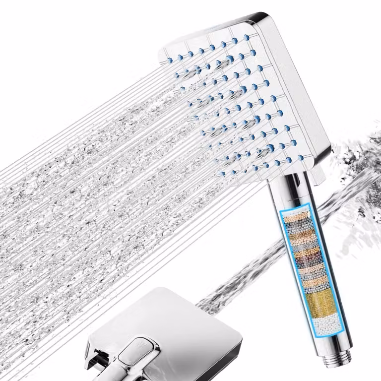 Solidchoice - Doccia filtrante con tubo resistente all'acqua dura e sistema di filtraggio a 20 stadi