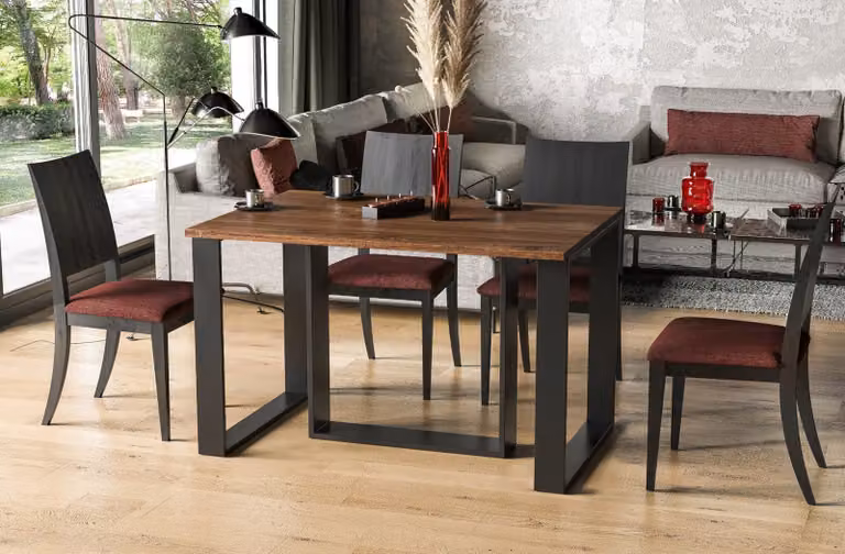 Tavolo da pranzo Endo-Möbel Borys allungabile fino a 130 cm - 310 cm tavolo da pranzo in metallo con base a slitta (rovere Stirling)