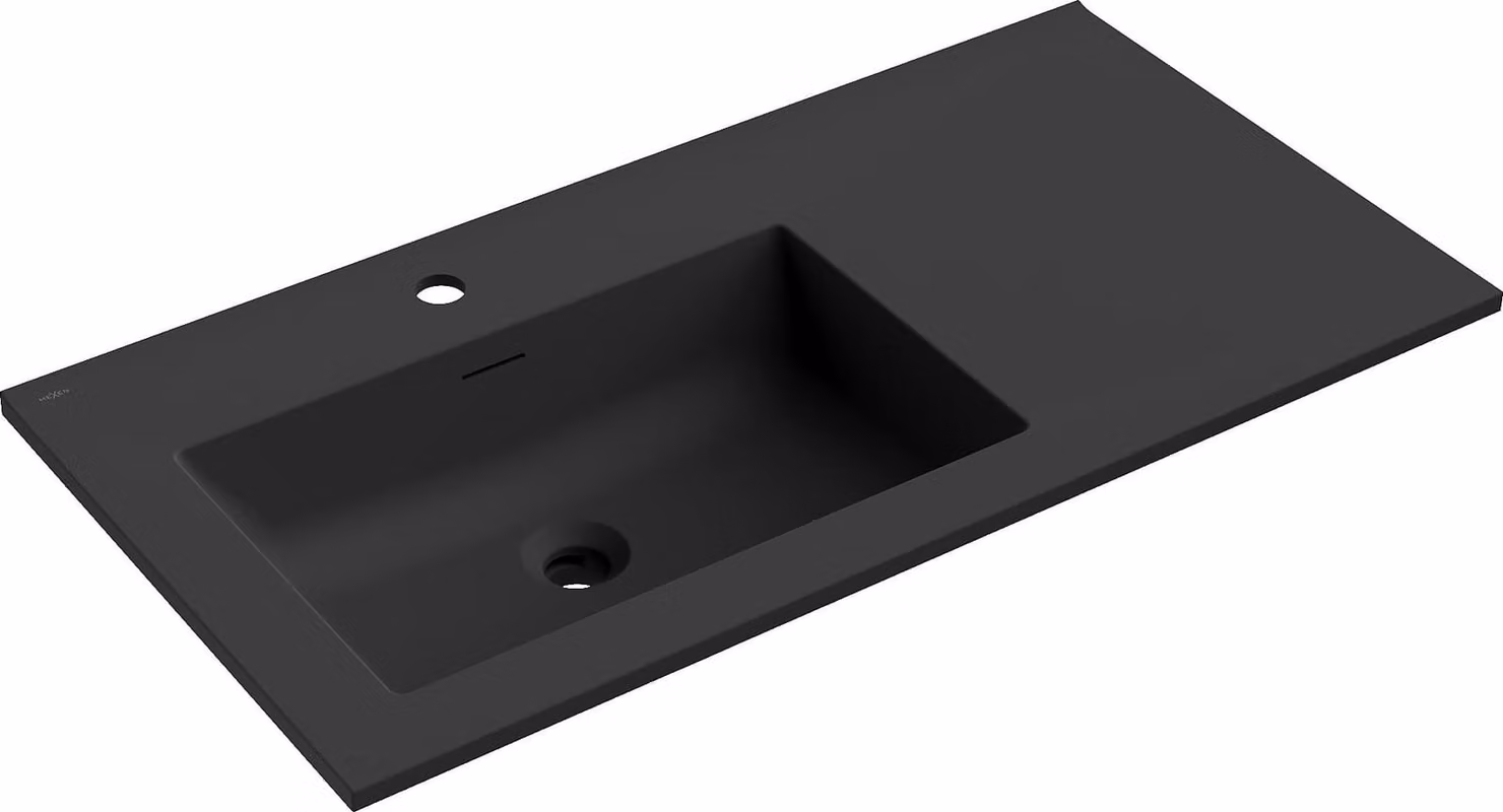 Mexen Otis lavabo da incasso a sinistra 91 x 46,5 cm, nero opaco - 25189071L