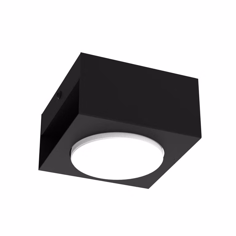 Spot a soffitto quadrato nero 1xGX53 15W Ebru Luminex