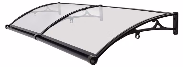 Copertura in alluminio per porta d'ingresso, 200 x 60 cm - Protezione dalla pioggia