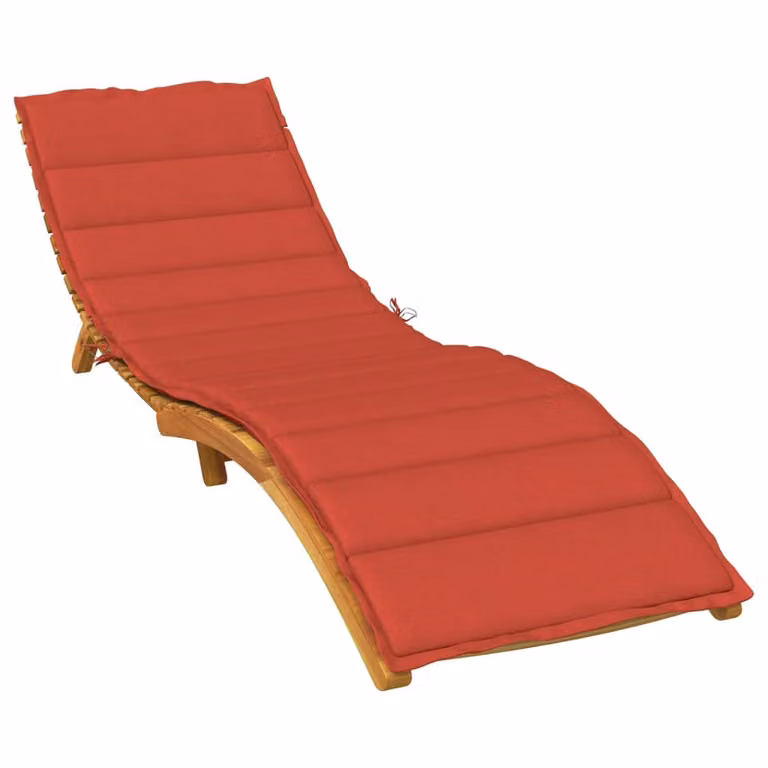 Cuscino per lettino prendisole vidaXL Rosso Mélange, L 200 x P 70 x H 4 cm, in tessuto resistente ai raggi UV e antiscivolo