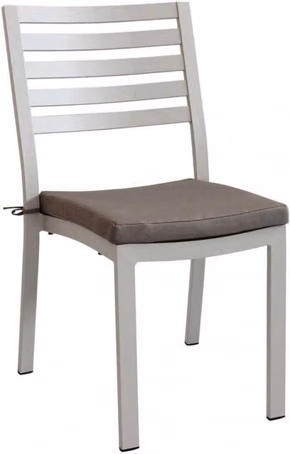 Sedia da Giardino Formentera con Cuscino 46x62x84 h cm in Alluminio Tortora