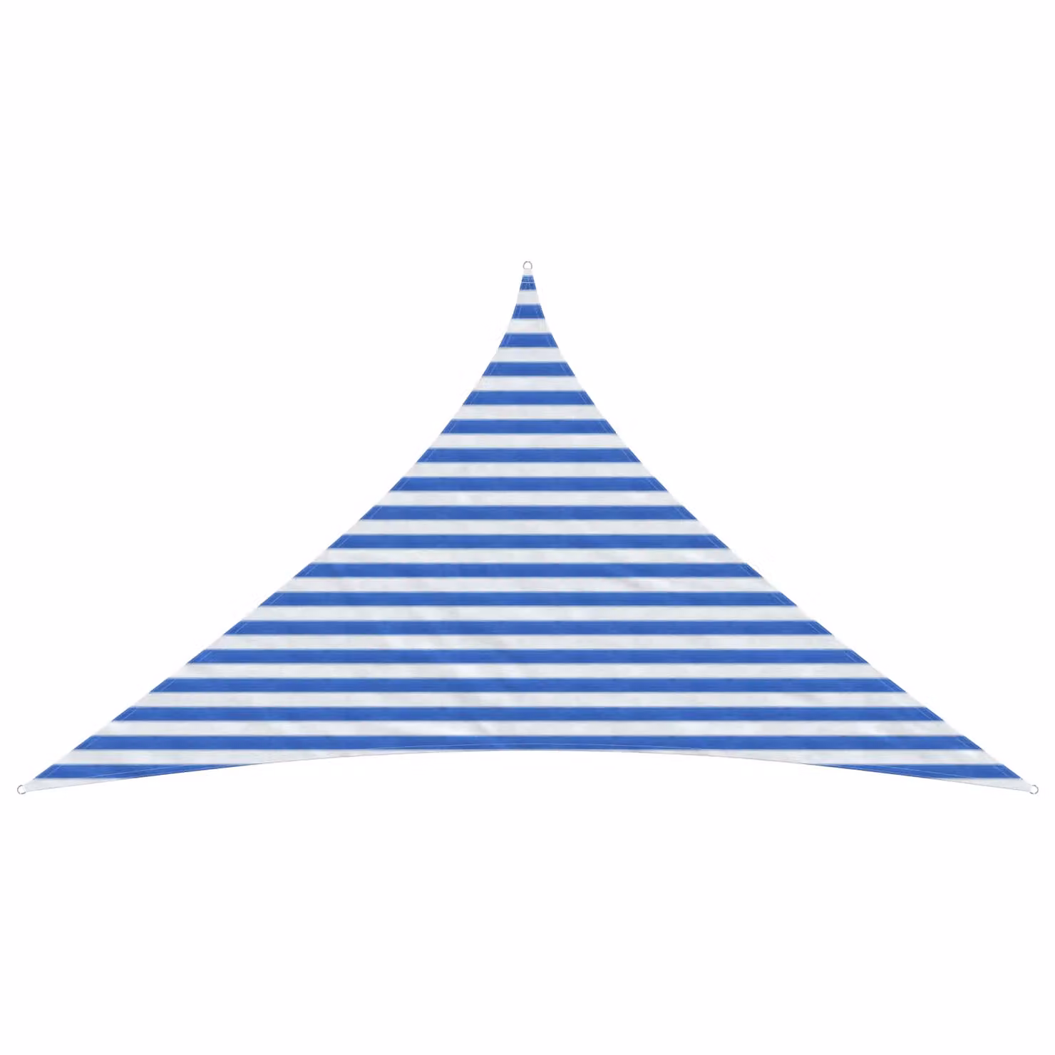 Telo Ombra Triangolare vidaXL in HDPE Blu e Bianco L/P/H: 3 x 3 x 4,2 m