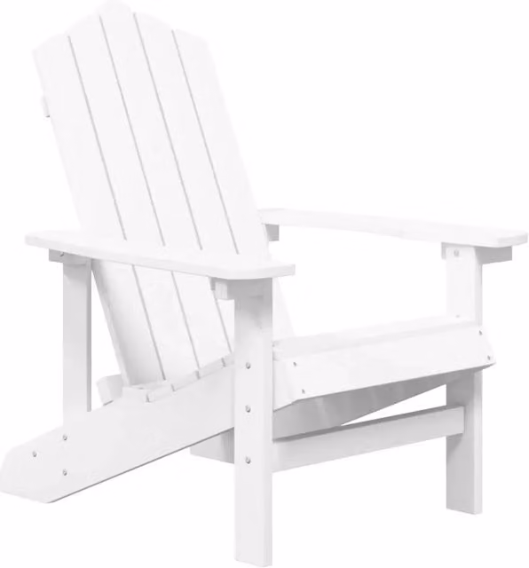 Sedia da Giardino | Sedie da Esterno Adirondack Bianca HDPE