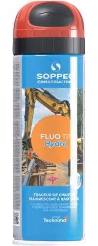 Spray per la marcatura dei cantieri Fluo TP Hydro rosso neon bomboletta da 500 ml