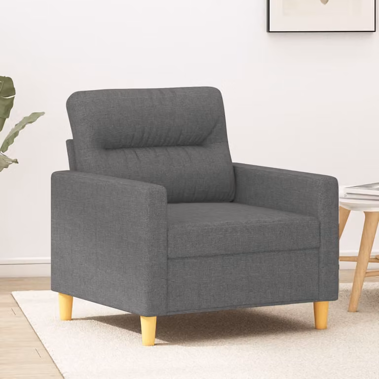 Maison Exclusive - Poltrona imbottita, grigio scuro, 60 cm, rivestita in tessuto