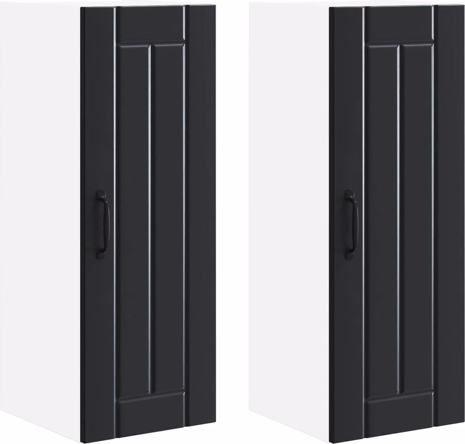 Armadietto a muro LUCCA 2 pcs Nero 30 x 31 x 80 cm