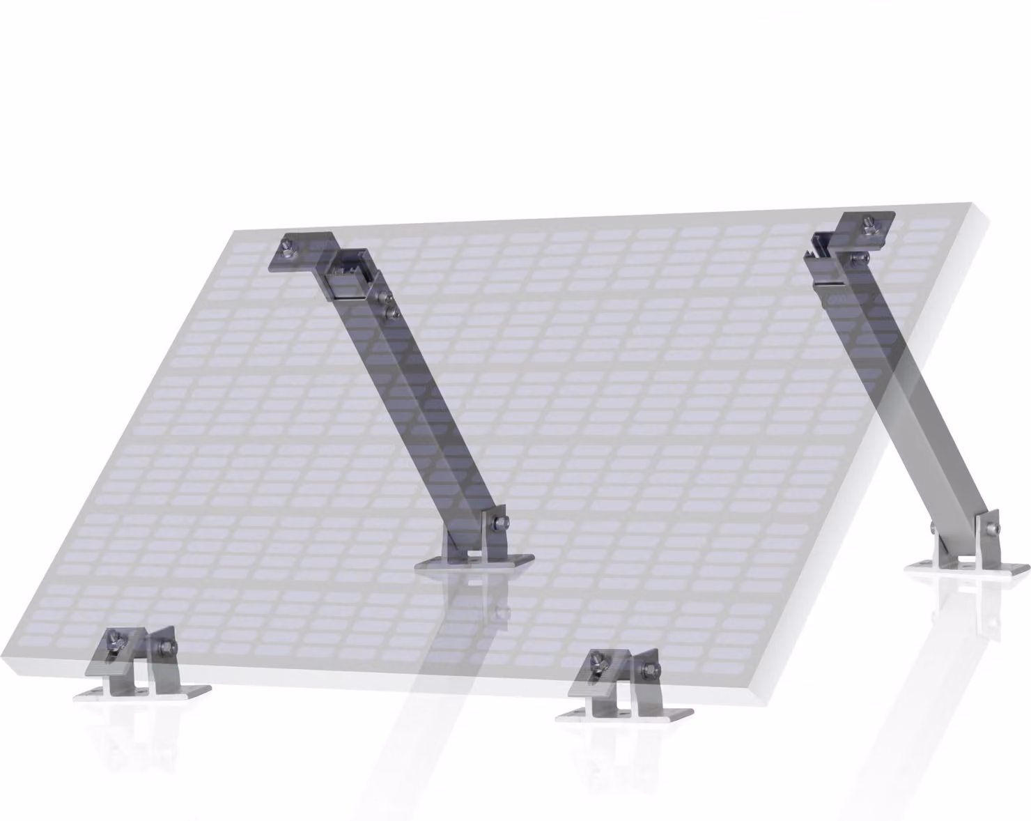 Supporto universale per pannelli solari Zelsius con angolo regolabile, set di montaggio in alluminio per un pannello