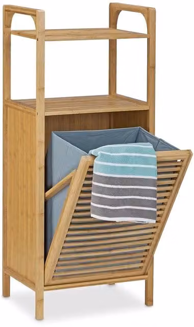 Recinzione per bagno in bambù con contenitore per sapone - spaziale - 1 pezzo - bambù - 95 x 40 x 30 cm