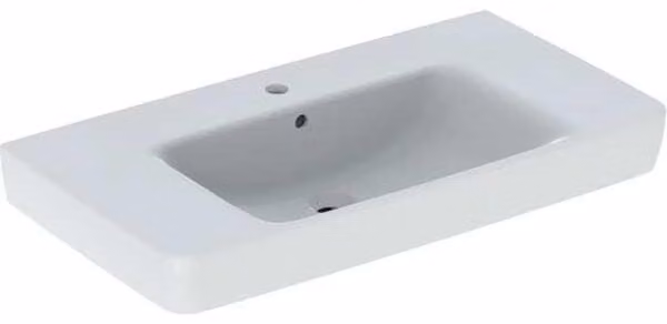 Geberit Renova Plan, lavabo à poser avec tablette, 90x48 cm, 1 trou pour robinet, avec trop-plein, 501728, 501.728.00.8, 501.728.00.8