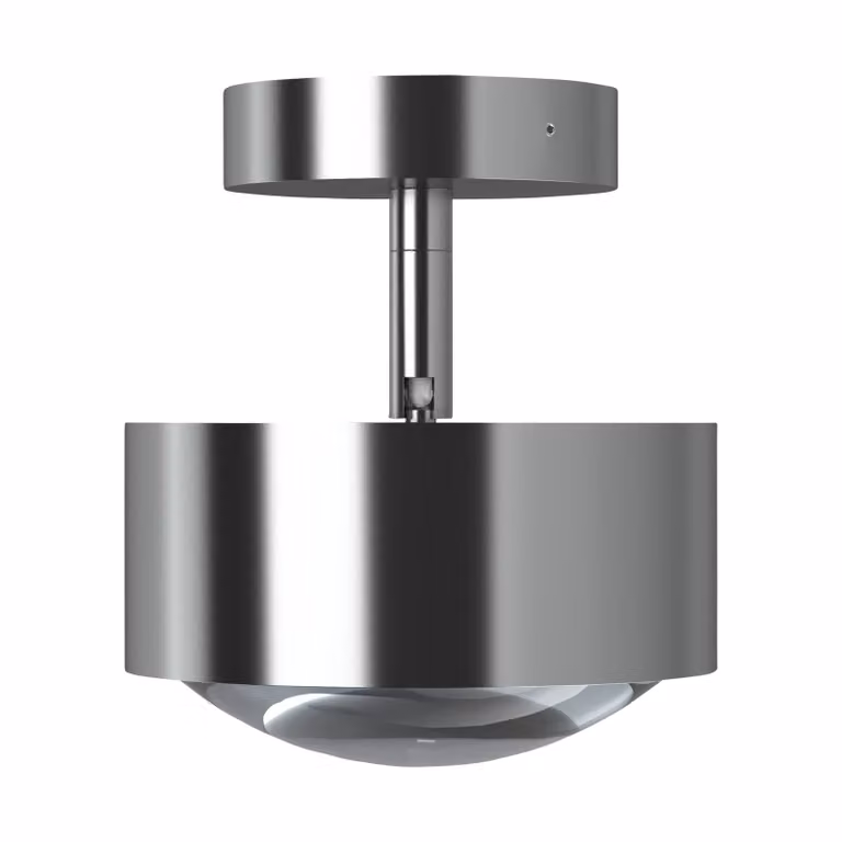 Top Light Faretto a soffitto LED PUK Maxx Turn, dimmerabile, Alluminio / Grigio / Zincato, Soggiorno / Sala da pranzo, Metallo, Design, Plafoniera LED