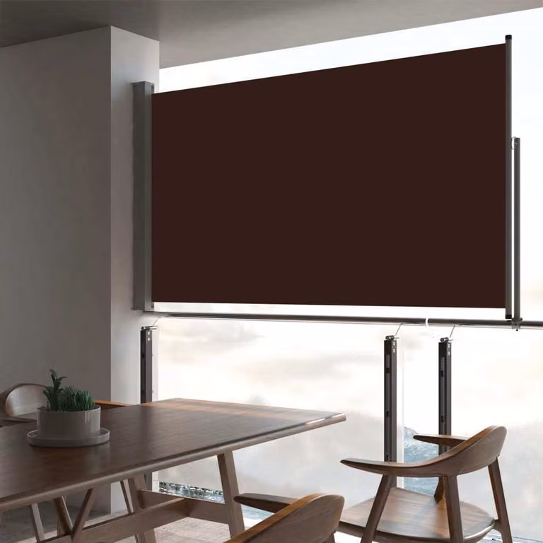 Maison Exclusive - Tenda da sole laterale estensibile, 140 x 300 cm, colore marrone