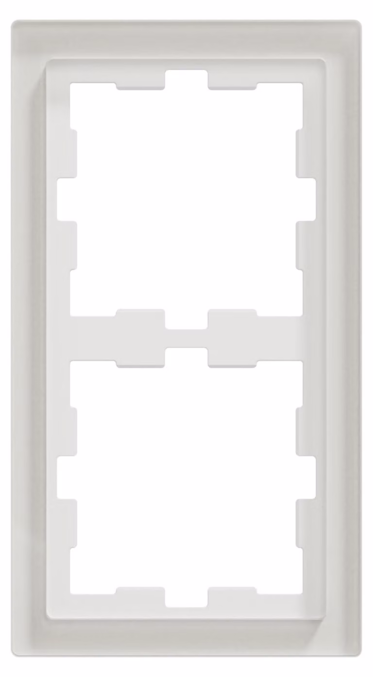 Merten Frame 2-gang cover System Design White MEG4020-6520 Copertura telaio vetro
