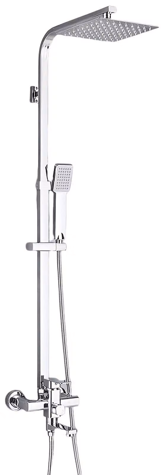 Set doccia a soffitto - Testina doccia - Doccetta manuale - Braccio doccia a parete - Doccia massaggio - Finitura cromata