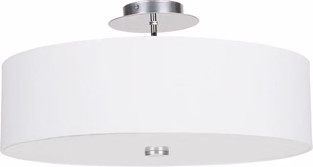 Plafoniera Nowodvorski Lighting Viviane bianca e cromo, diametro 50 cm, 3 x E27