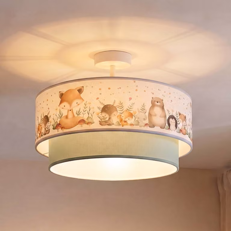 Plafoniera soffitto Boho Duolla, Blu, Cameretta, Tessuto / Stoffa / Seta, Plafoniera