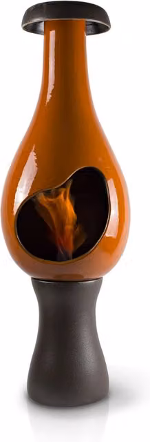 Camino a Bioetanolo da Pavimento in Ceramica 35x95 cm Fagiolo Alto Arancio