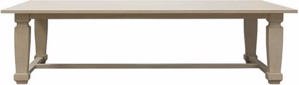 Casa Padrino tavolo da pranzo in stile country grigio chiaro 220 x 100 x h. 77 cm - Tavolo da cucina in legno massello fatto a mano - Mobili da sala da pranzo in legno massello in stile nobile country
