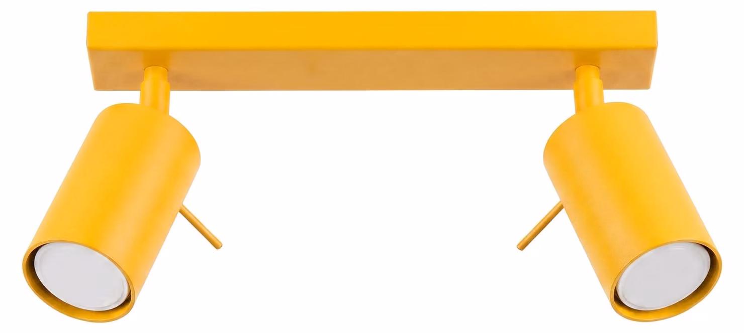 Plafoniera RING 2 gialla 2xGU10 10W acciaio 16x6x30 cm Sollux Lighting